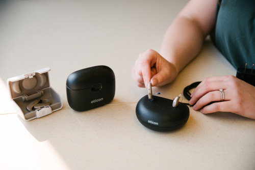Rechargeable Oticon hearing aids